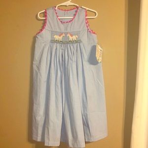 4T Long Smocked Dress